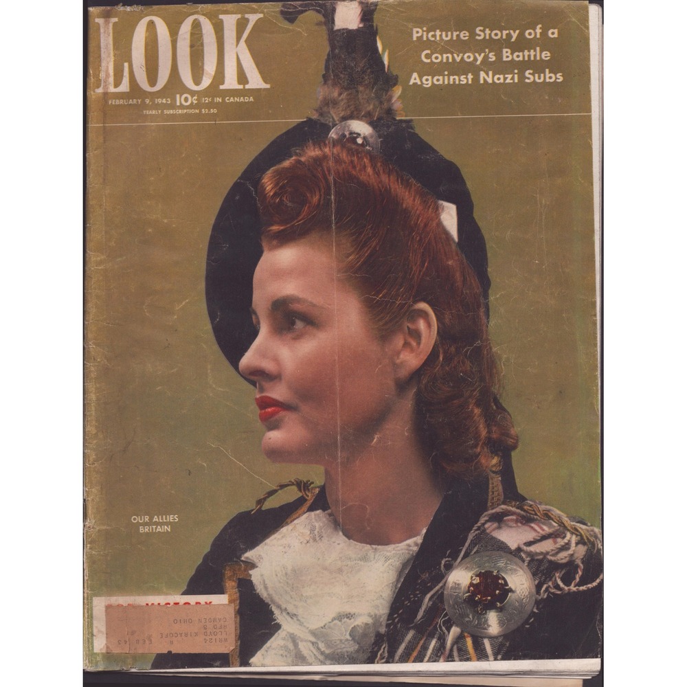 LOOK Magazine February 9 1943 WWII Nazi Subs WAFS Marine Raiders Chesterfield Ad - Picture 1 of 3